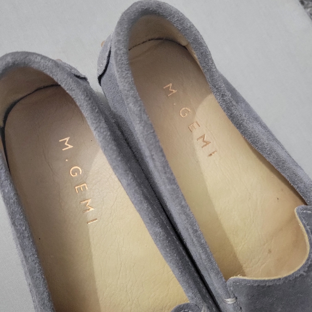M. Gemi Gray Suede Loafers - Picture 2 of 5
